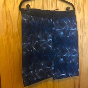 Helly Hansen Mens Size 30 Blue Print Board Shorts